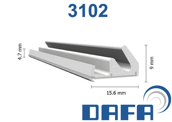 DAFA Q-lon 3102 tætningsliste grå 