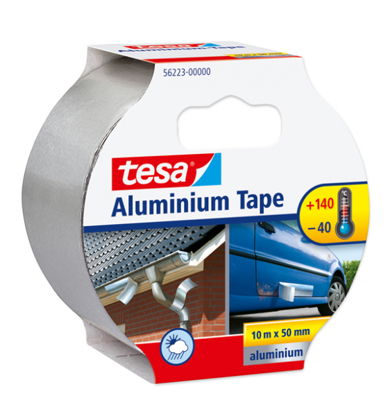 Tesa byggetape aluminium sølv 50mm