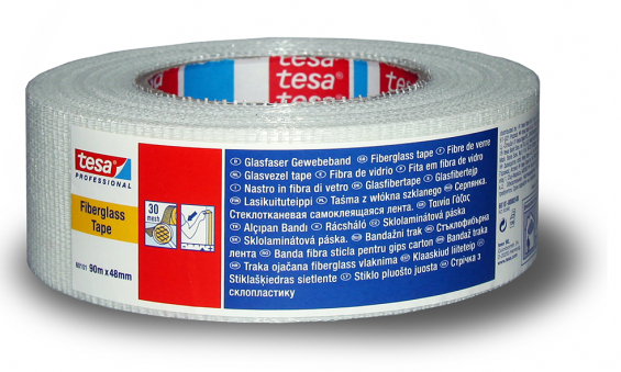 tesa glasfibervæv hvid 90mx48mm