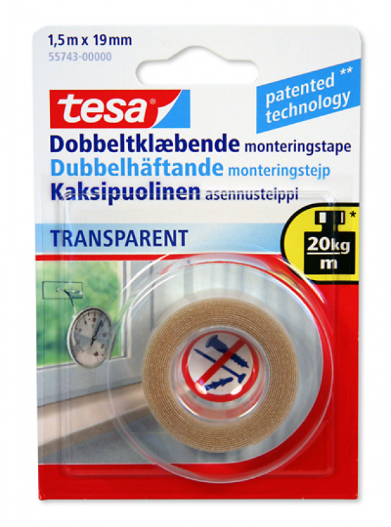 tesa monteringstape transparent 