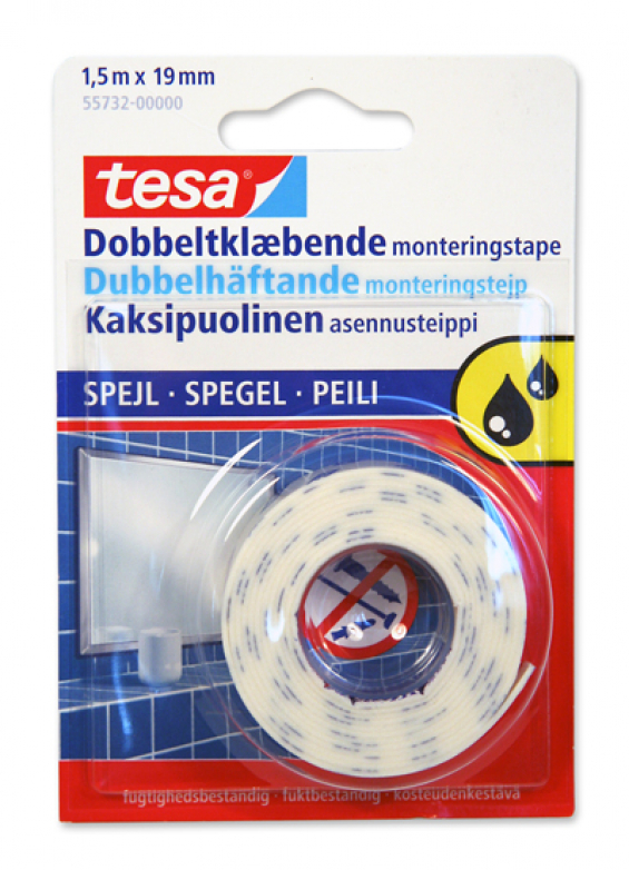 Spejltape 1,5mx19mm