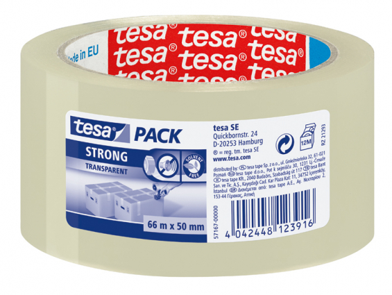 tesa emballagetape klar pp 50mm