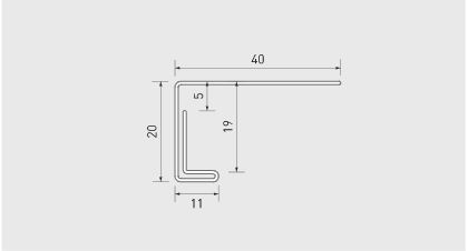 Hardie endeprofil alu sort