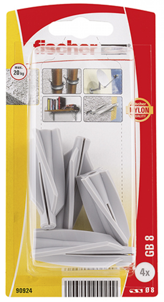 Fischer Gasbetonplug GB 8 K SB-kort