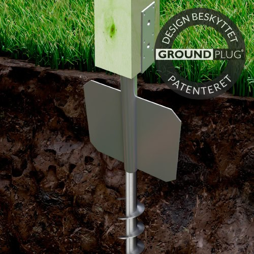 GroundPlug® Twister Stolpebeslag M16/100mm
