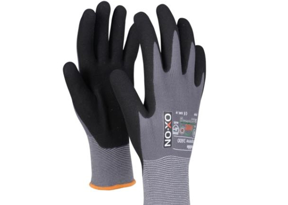 Ox-on  flex handske grå/sort str. 8