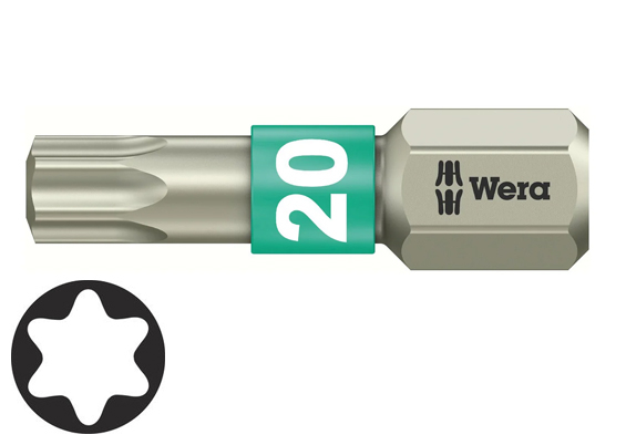Wera 3867/1 Rustfri Bits 25mm TX20