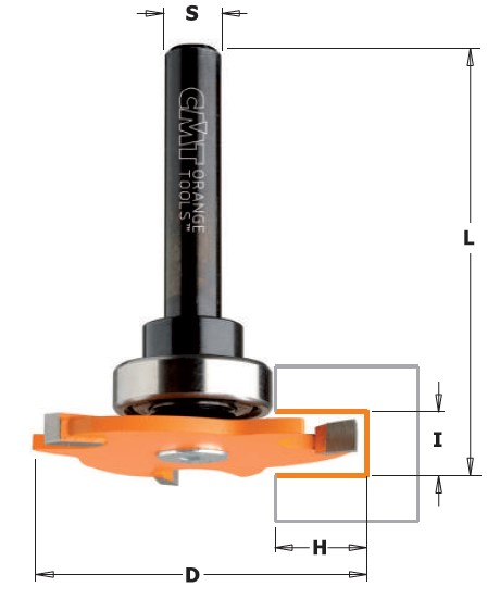 CMT Slidsfræser HM 47x4,0mm m/spindel