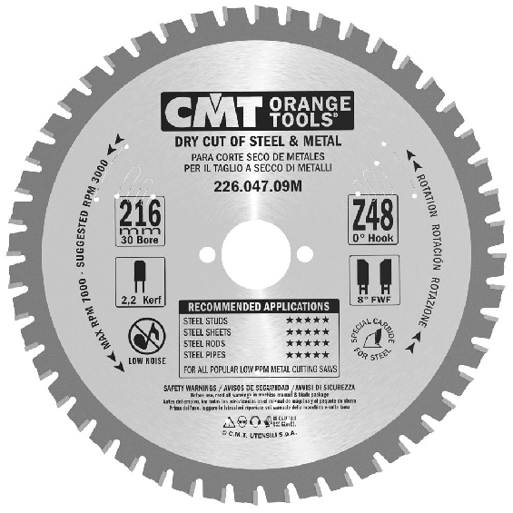 CMT savklinge 216x2,2x30 Z48 stål