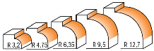 CMT Rundingsfræsersæt 5 stk