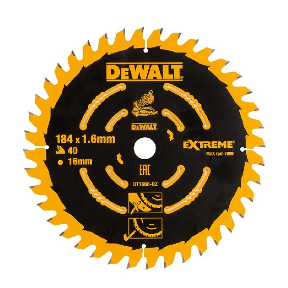 Dewalt savklinge 184x1,6x16mm 40T