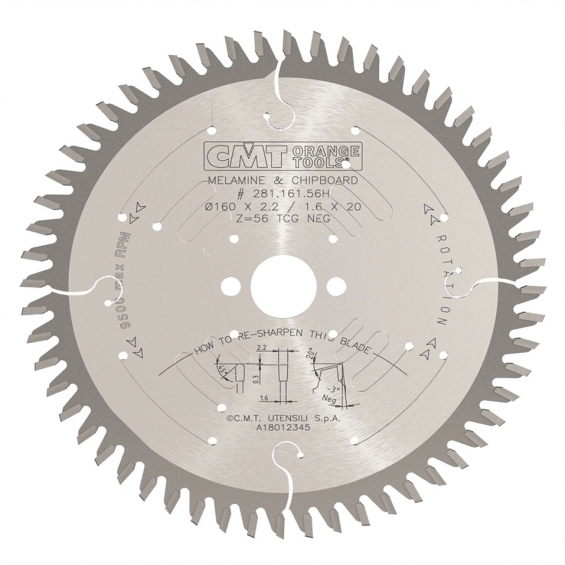 CMT Savklinge 160x2,2x20 Z56TF CH
