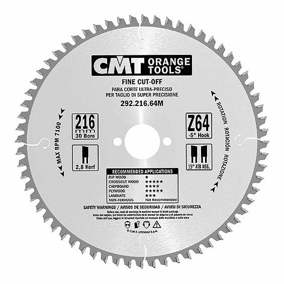 CMT savklinge 216x2,8x30 Z64W NEG