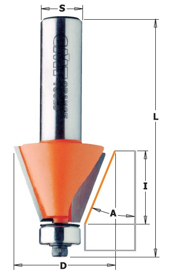 CMT Fasfræser HM A=45 D=31,7 I=9,5 L=53