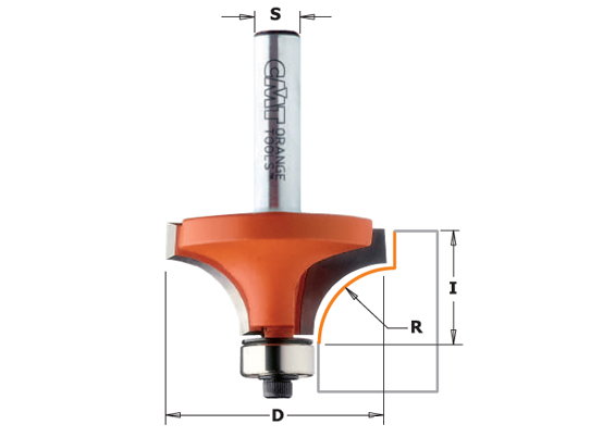 CMT Afrundingsfræser HM R=3,2 D=19,1 I=12,7