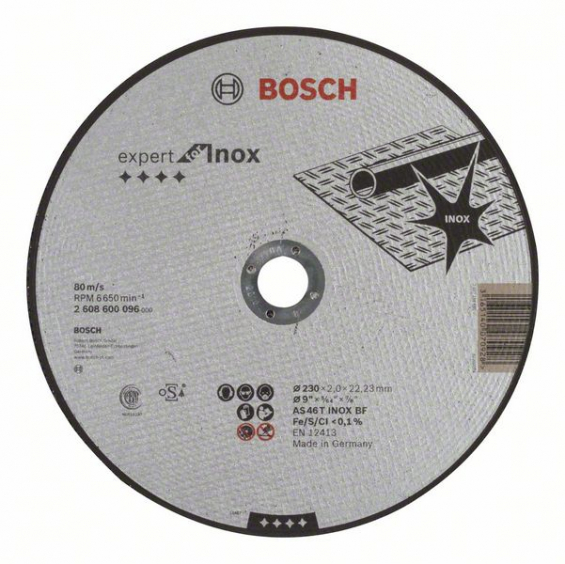 Bosch skæreskive 230 mm inox