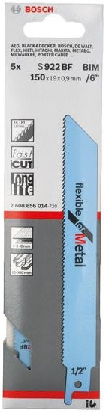 Bosch S922BF Bajonetsavklinge - 5 stk 150 mm Bi-metal