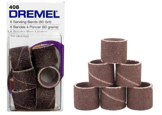 Dremel 408 Slibebånd K60 ø13mm - 6 stk