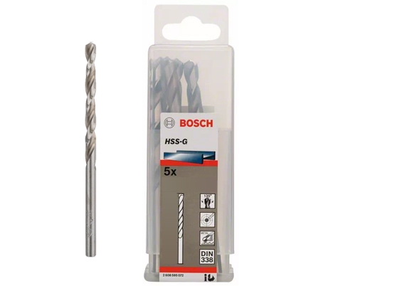 bosch metalbor hss-g 8,0x117mm - 5 stk