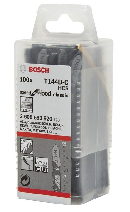 Bosch Stiksavklinge T144D-C - 100stk