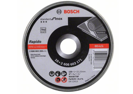Bosch skæreskive lige inox 10 stk