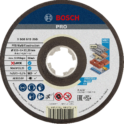Bosch X-lock Skæreskive 115x1,0mm - Multi Construction