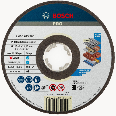 Bosch X-lock Skæreskive 125x1,0mm - Multi Construction