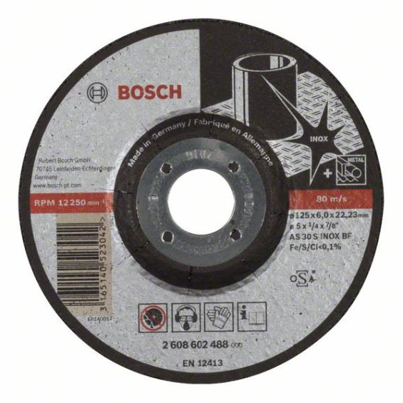Bosch Slibeskive inox 125x6mm