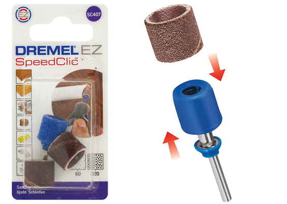 Dremel SC407 Speedclic Slibebånd med slibespindel