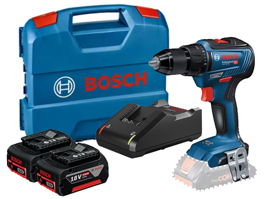 Bosch GSR 18V-55 Professional Akku Boremaskinesæt