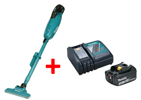 Makita 18V Akku Støvsuger DCL285F Inkl. 3,0 Ah batteri og lader