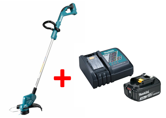 Makita Græstrimmer 18v li-ion DUR193 Inkl. 3,0 Ah batteri og lader