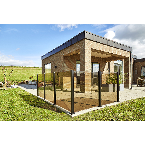 Smart Fence Skagen Glasmodul 125 røgfarvet