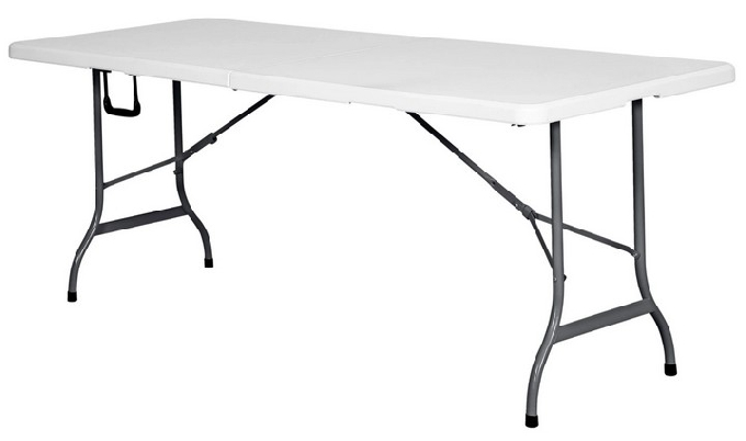 Outfit Foldebord 180x75cm hvid/grå