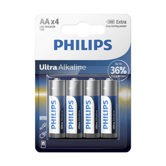 Philips Ultra Alkaline AA LR6 1,5V 4-pak