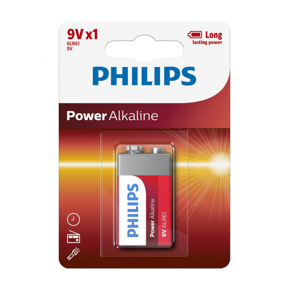 Power Alkaline Batteri 9V 6LR61 1-pak
