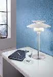 Eglo Brenda Bordlampe Hvid/børstet stål E27 60w