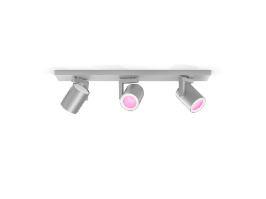 Philips Hue Argenta 3-Spotlampe Alu