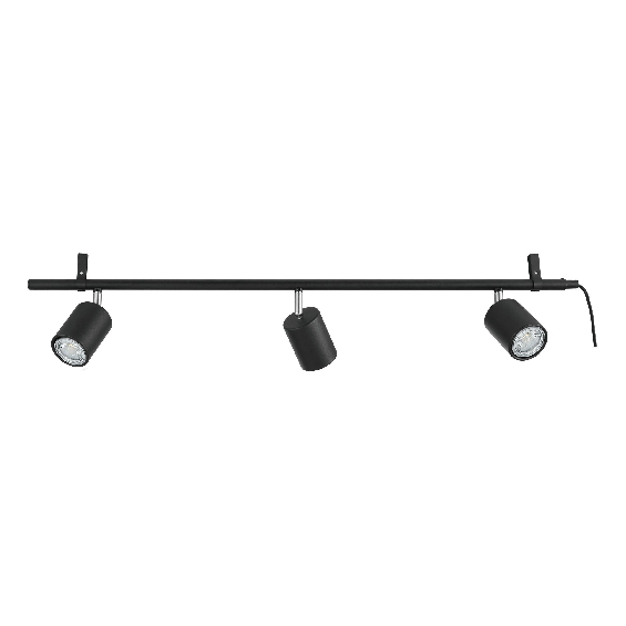 Eglo Poortella LED 3-spotskinne sort GU10 