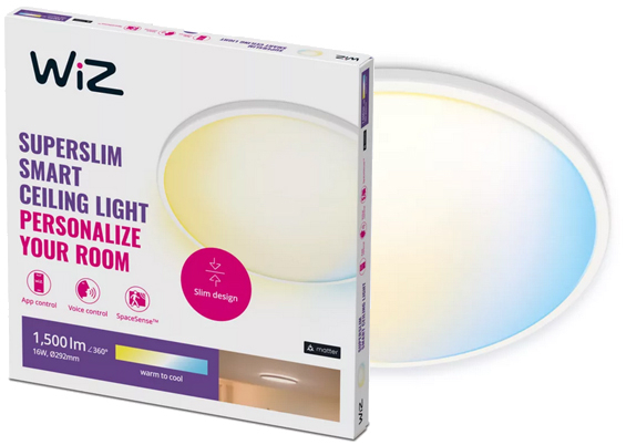 Wiz Superslim loftslampe 16 W 