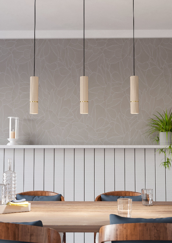 Eglo CAMINIA Langbordspendel sand/børstet messing