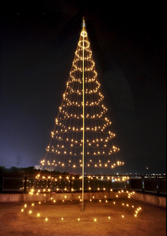 veli line flagstangsnet 480 led varm hvid