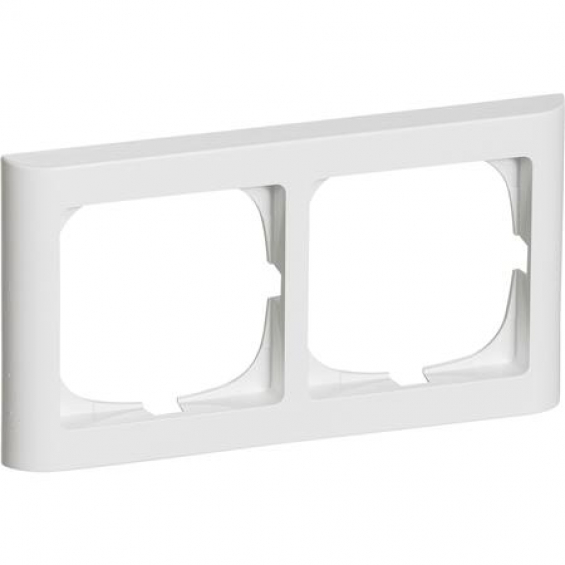 LK Fuga Ramme 63 Softline hvid 2x1 modul vandret
