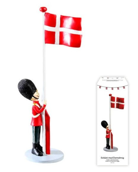 Det Gamle Apotek soldat m/flag rød