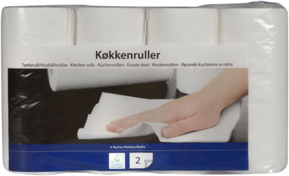 Abena Køkkenrulle 2-lags 4 ruller